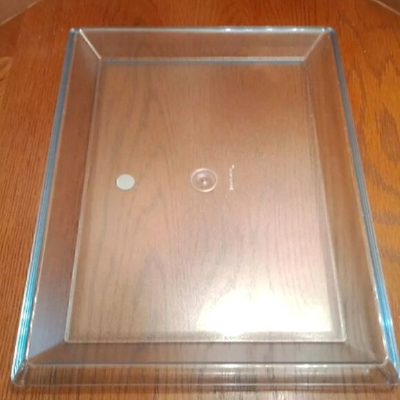 Vintage Tupperware Blue Watercolor Serving Rectangular Tray 15.5" x 12". NWOT - Picture 2 of 2